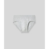 Grey modal brief underwear front view on gray background
