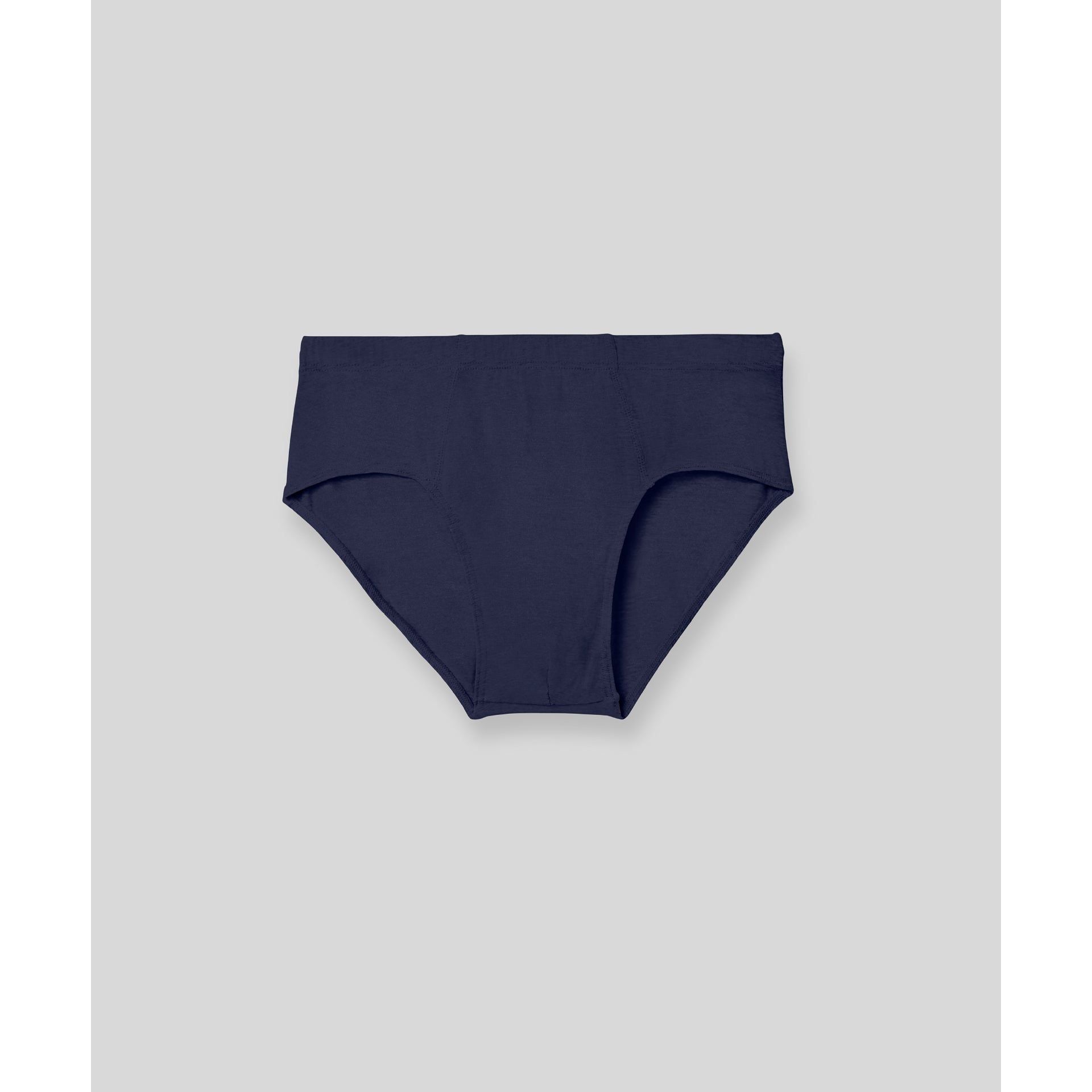 Navy modal brief underwear folded display