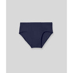 Navy modal brief underwear front view on gray background