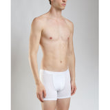 Lifestyle photo of man wearing SilkCut boxer briefs symbolizing all-day comfort and confidence