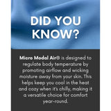 Educational image about Micro Modal Air underwear fabric that keeps you cool and cozy year round