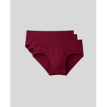 Two pairs of maroon underwear on a light gray background